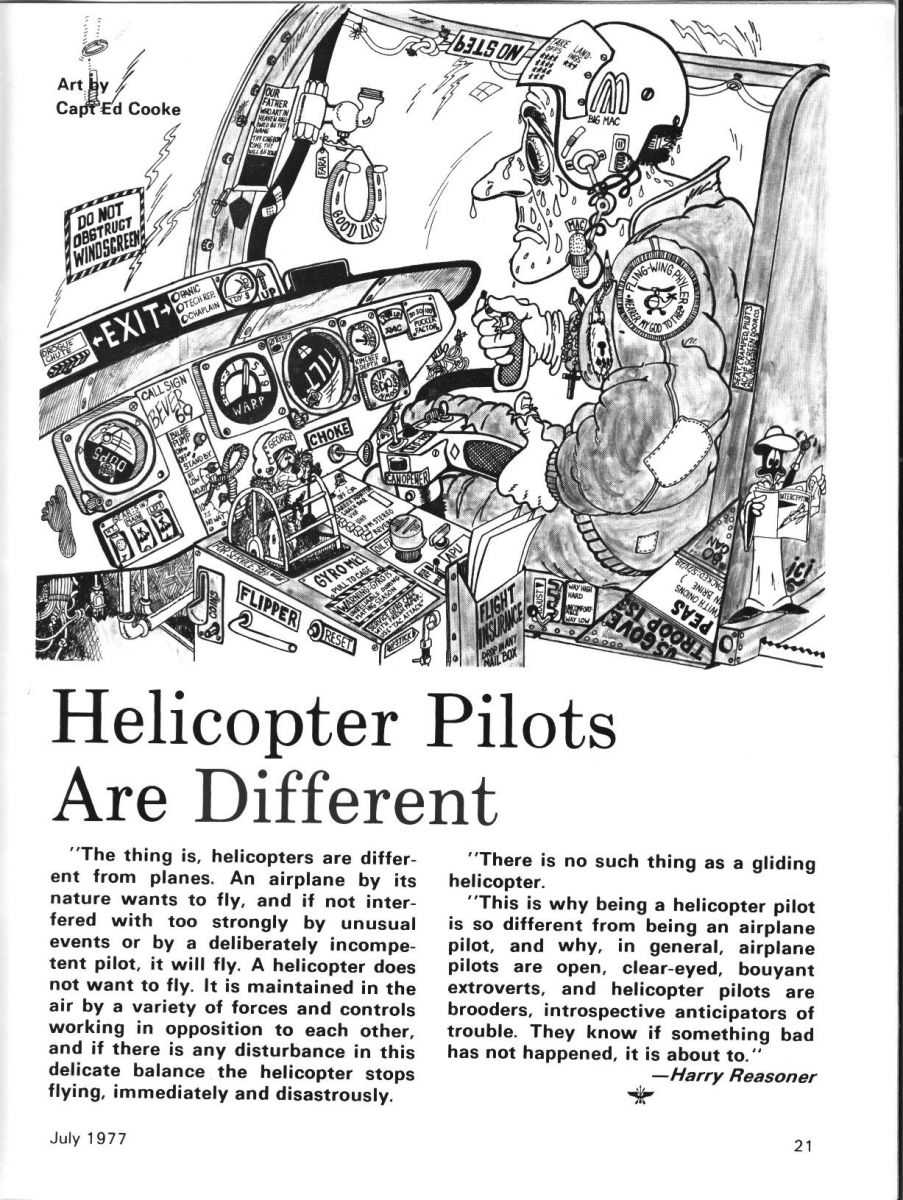 helicopter pilots are different