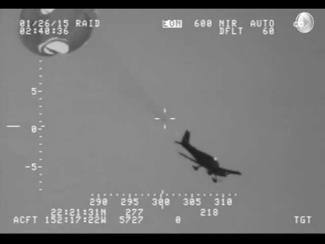 Cirrus SR-22 The pilot of a single engine Cirrus SR-22 aircraft that ran out of fuel is safe after ditching his aircraft 253 miles northeast of Maui, Hawaii Sunday Jan. 25, 2015. At approximately 4:44 p.m. local, the pilot was able to deploy the aircraft’s airframe parachute system and safely exit the aircraft into a life raft. U.S. Coast Guard video